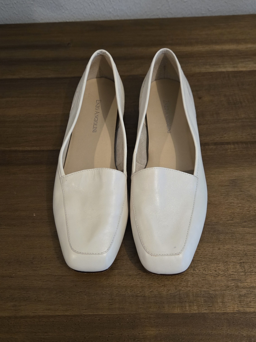 Enzo Angiolini white leather loafers in US 7.5